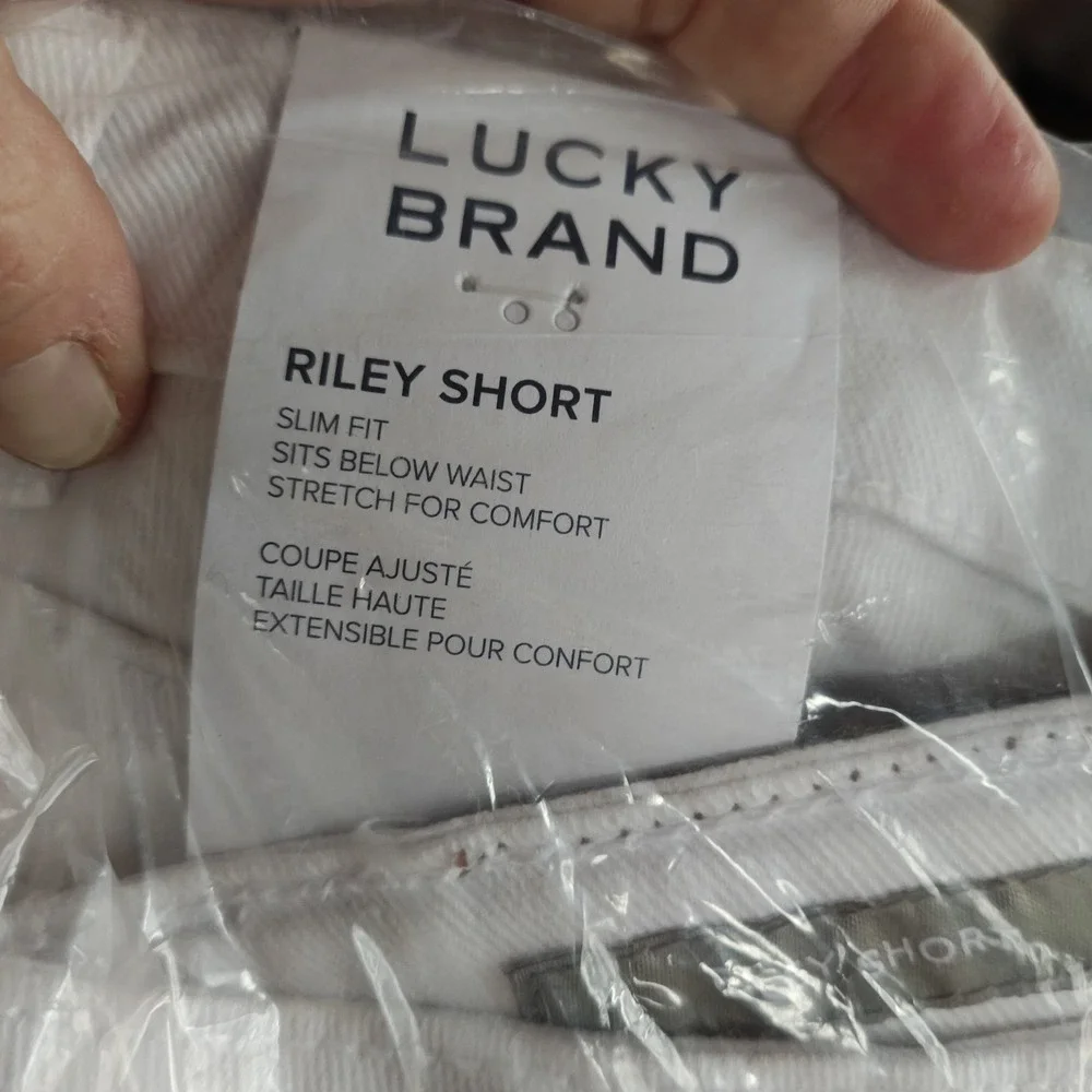 Lot 2 NWT Lucky Brand Zoe Jegging Pink Skinny Jeans (12) White Riley Shorts (14)